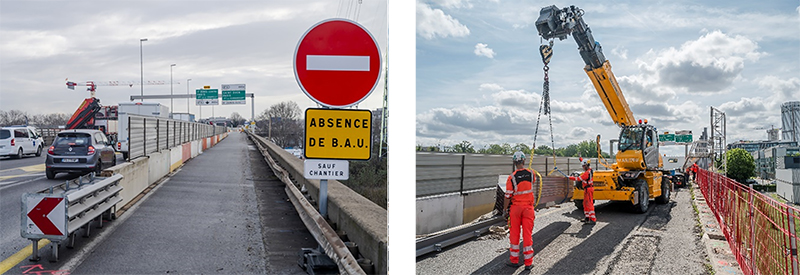 Balisage de la première phase du chantier mise en place jusqu'à l'été 2023 Balisage de la première phase du chantier mise en place jusqu'à l'été 2023