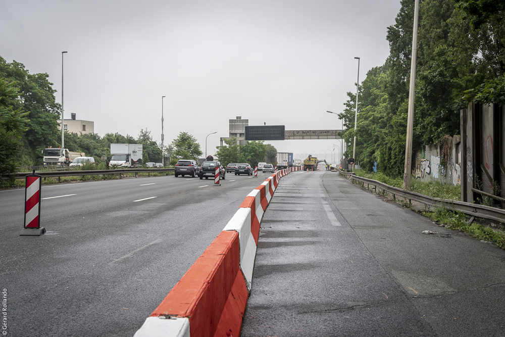 Les interventions sur et en contrebas du viaduc nécessitent des neutralisations de voies de circulation à droite dans le sens province-Paris de l’A15.